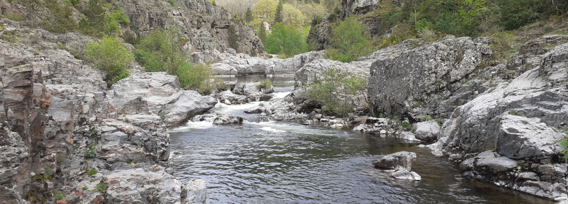 Rivier op de camping